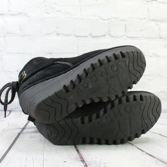 FLY London Yama Black Suede Wedge Ankle Bootie Boot  Size 40 US 10 - Picture 9 of 9